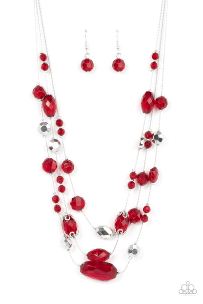 Prismatic Pose - red - Paparazzi necklace