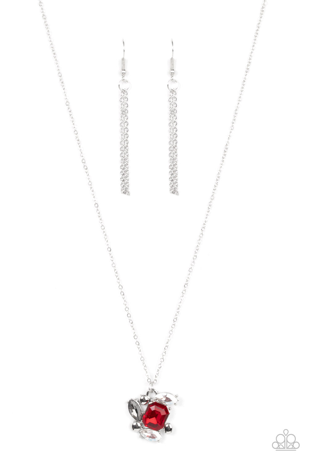 Prismatic Projection - red - Paparazzi necklace