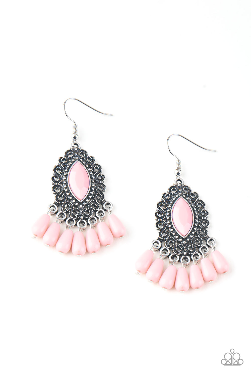 Private Villa - pink - Paparazzi earrings