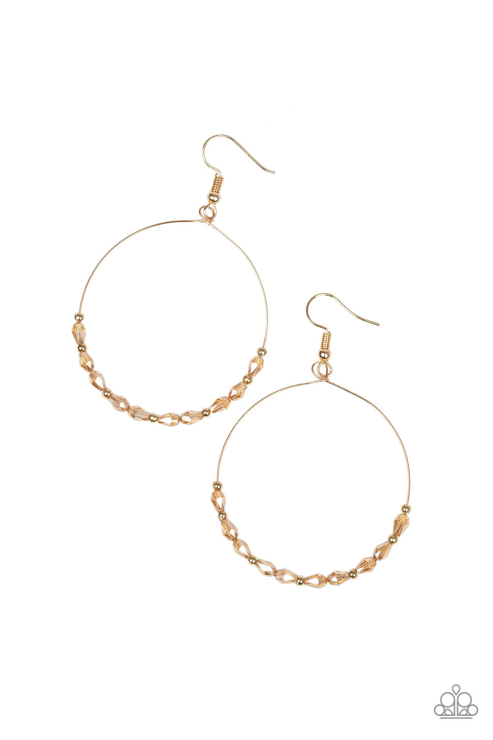 Prize Winning Sparkle - gold - Paparazzi earrings