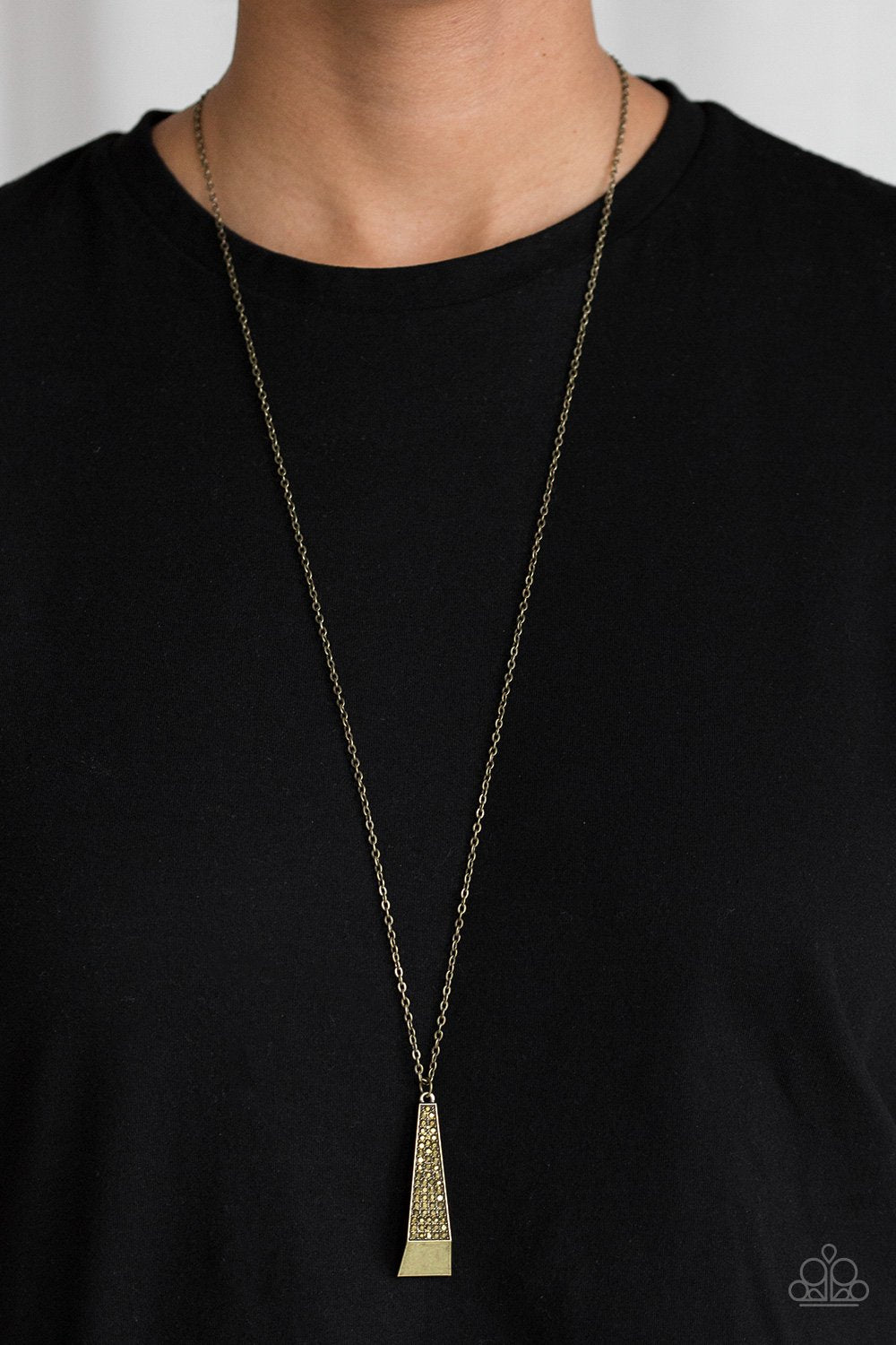 Prized Pendulum - brass - Paparazzi necklace