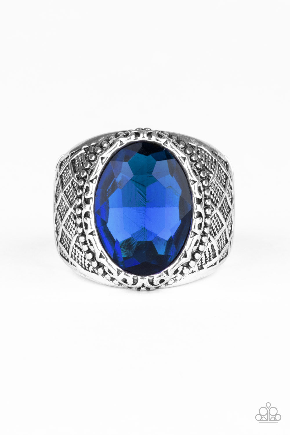 Pro Bowl - blue - Paparazzi MENS ring