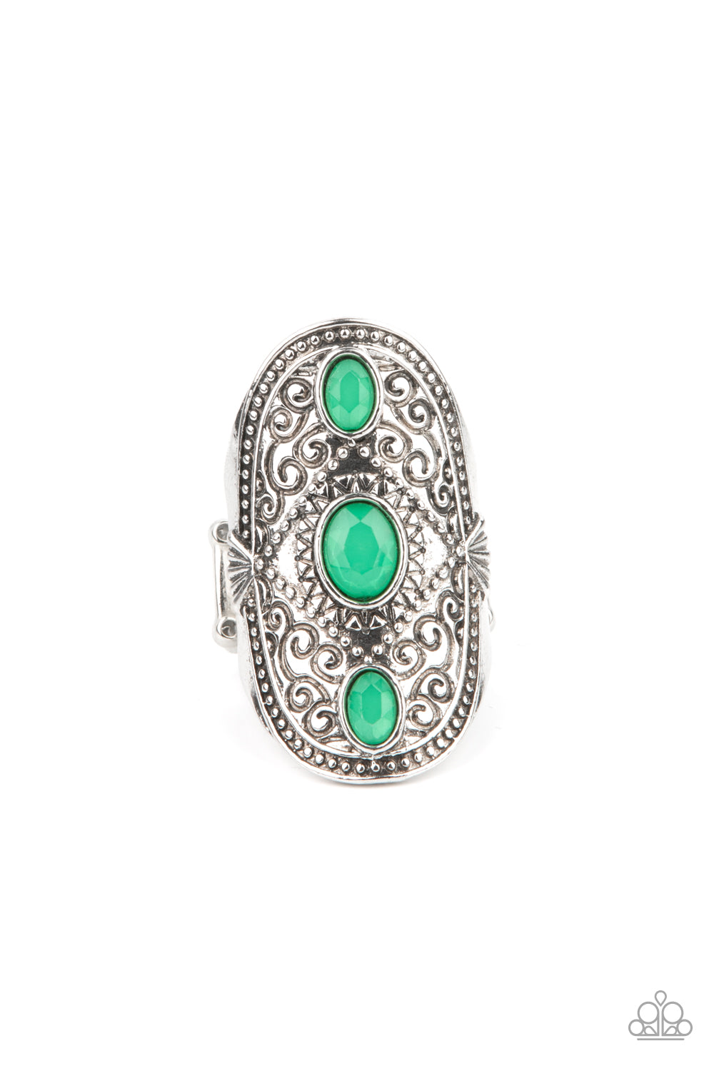 Promenade Paradise - green - Paparazzi ring