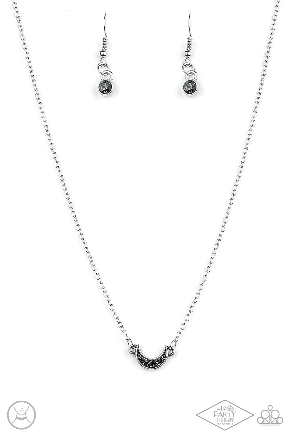 Promise The Moon - silver - Paparazzi necklace
