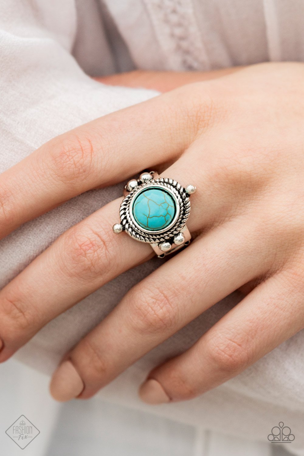 Prone to Wander - blue - Paparazzi ring