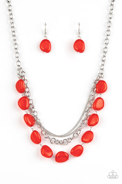 Pumped Up Posh - red - Paparazzi necklace