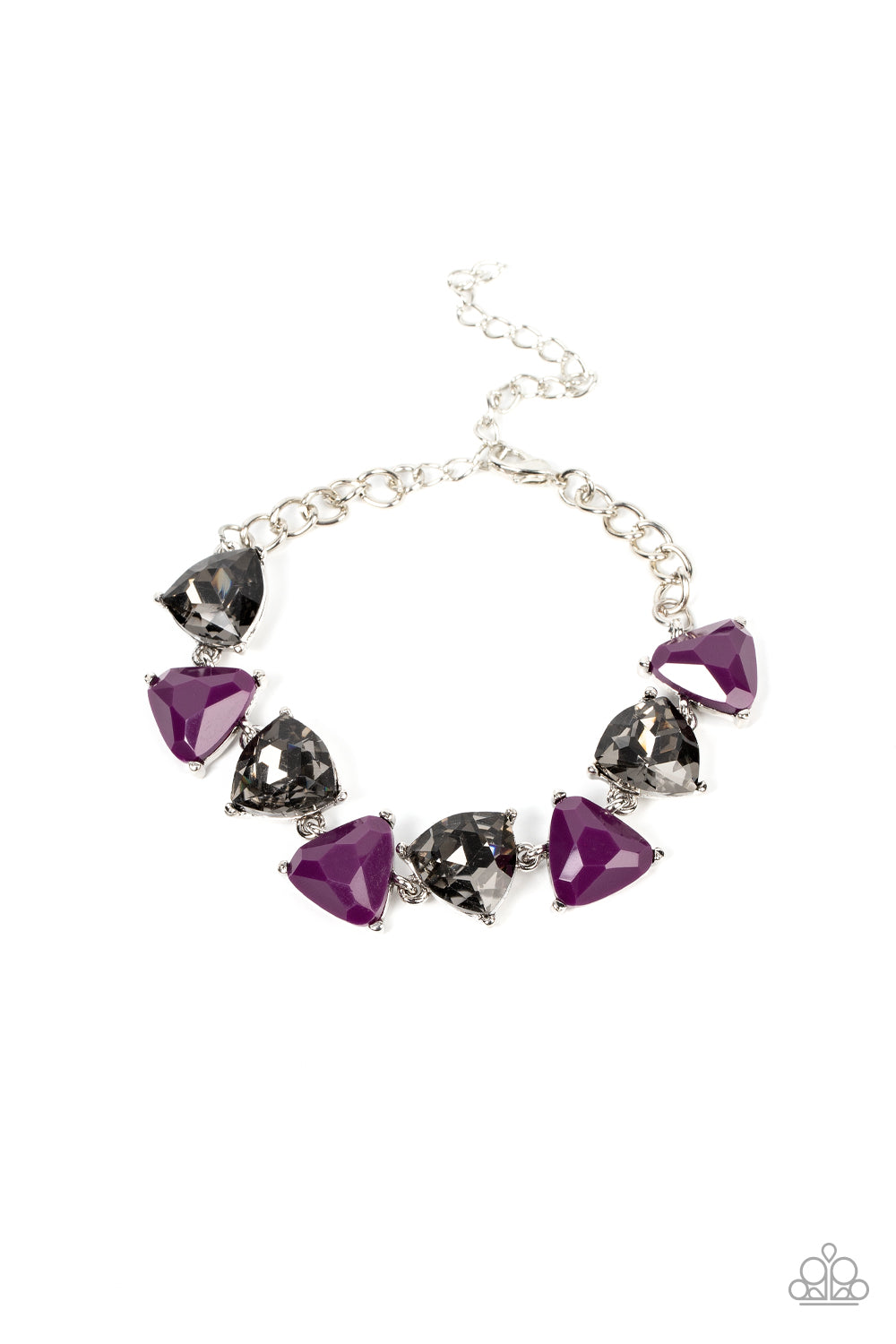 Pumped up Prisms - purple - Paparazzi bracelet
