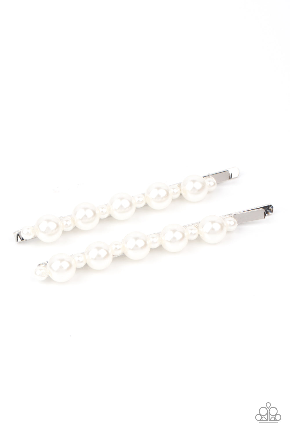 Put A Pin In It - white - Paparazzi hair clip