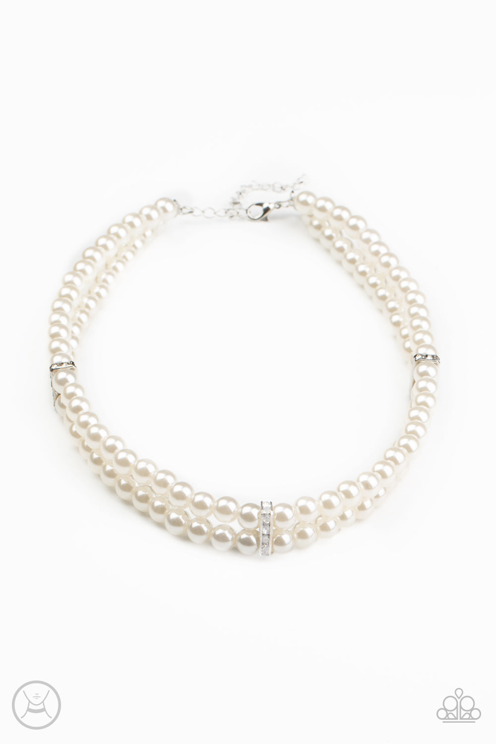 Put On Your Party Dress - white - Paparazzi necklace