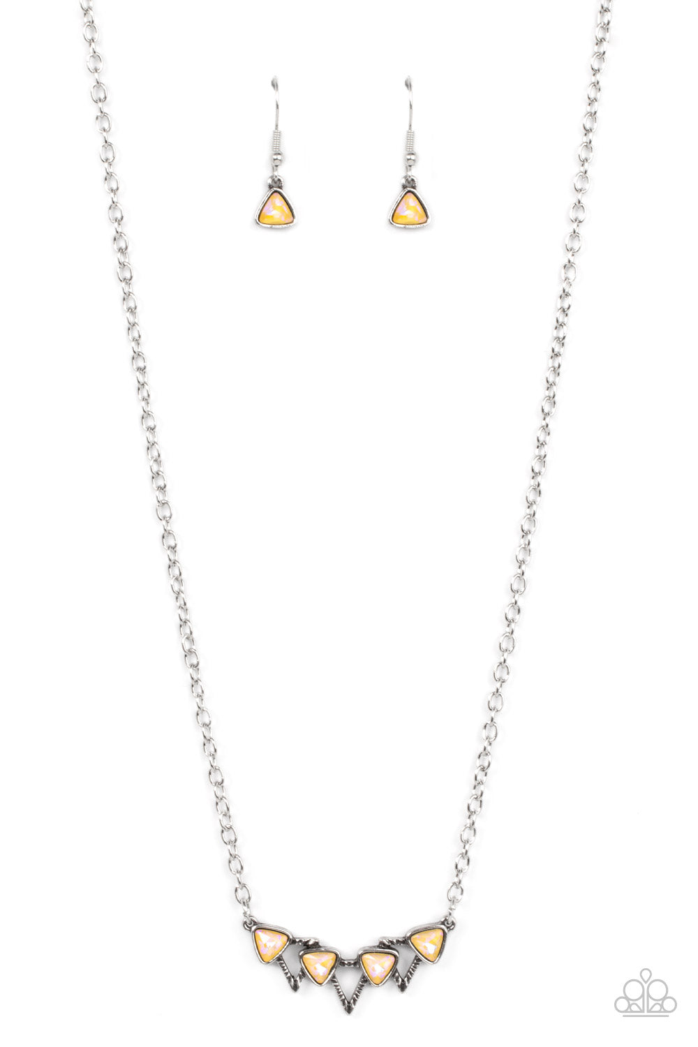 Pyramid Prowl - yellow - Paparazzi necklace