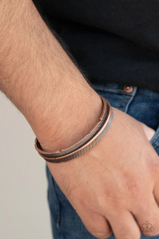 QUILL-Call - copper - Paparazzi MENS bracelet