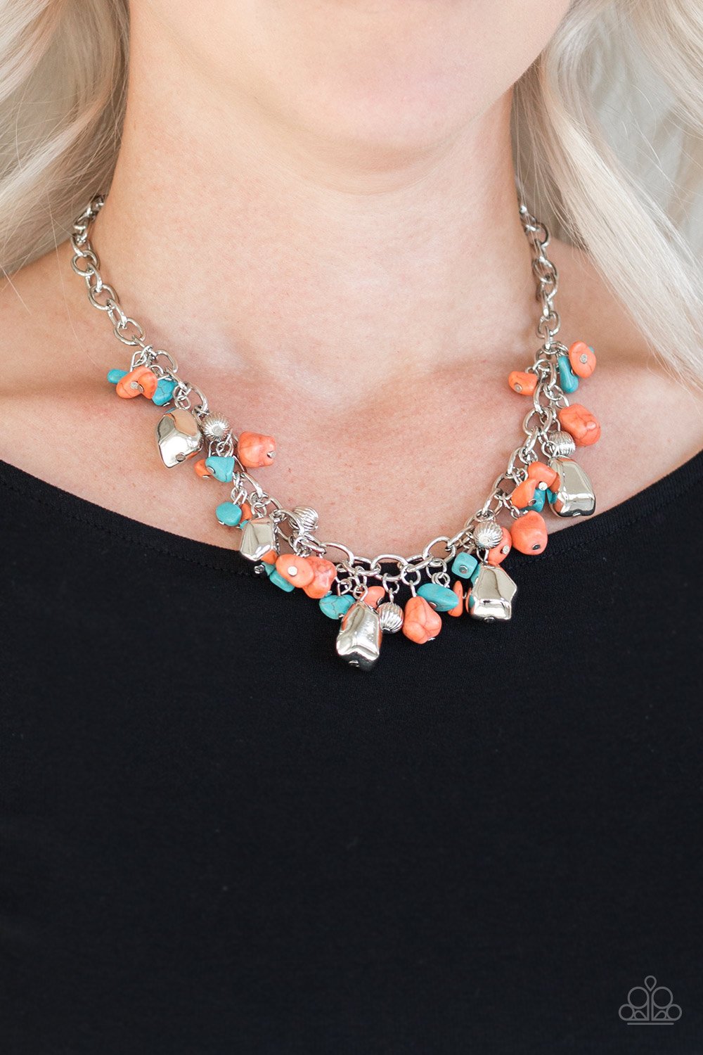 Quarry Trail-orang -Paparazzi necklace