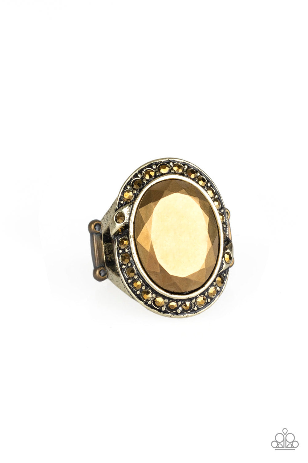 Queen Sheen - brass - Paparazzi ring