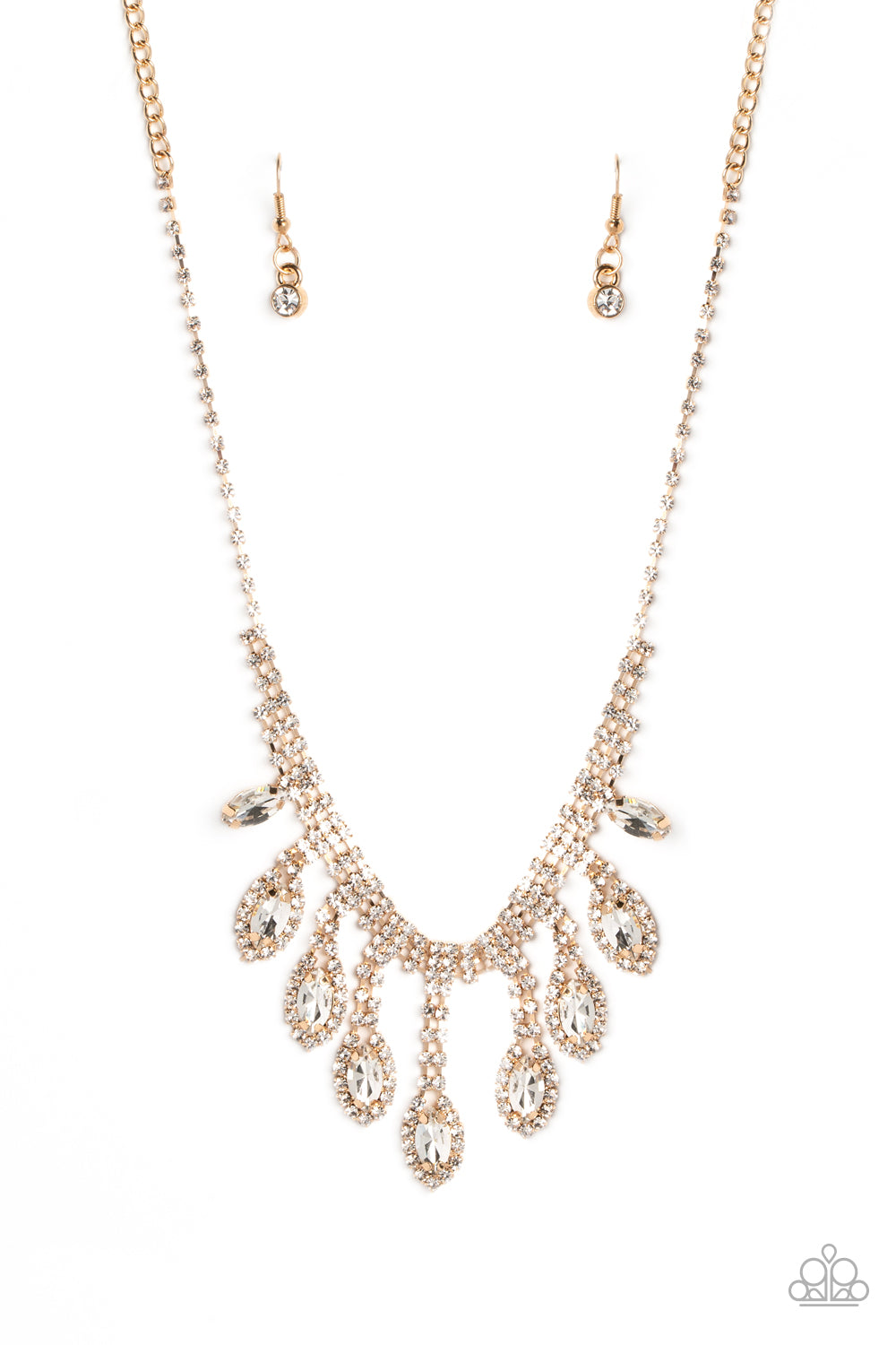 REIGNING Romance - gold - Paparazzi necklace