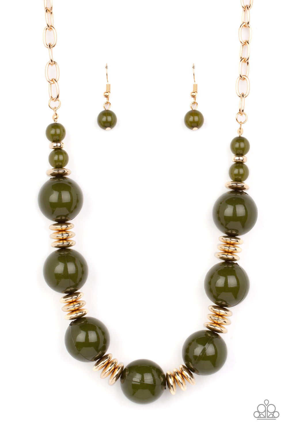 Race to the POP - green - Paparazzi necklace