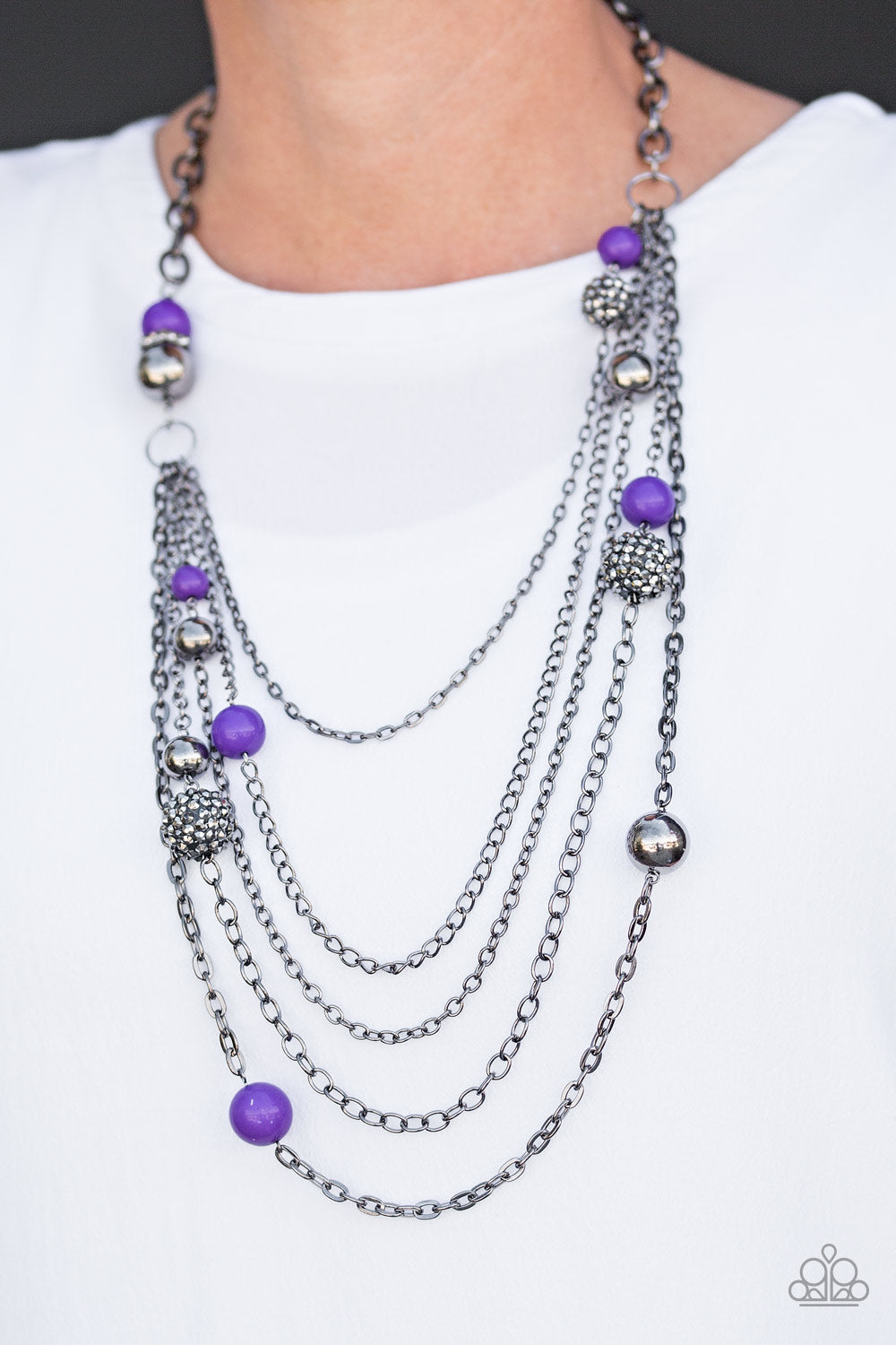 Radiant Renegade - purple - Paparazzi necklace