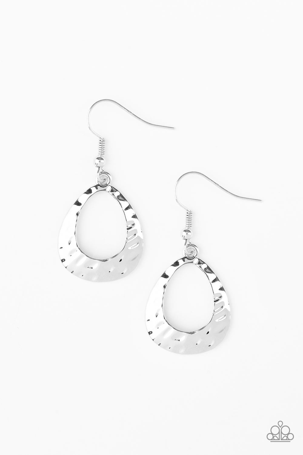 Radiantly Rugged - silver - Paparazzi earrings
