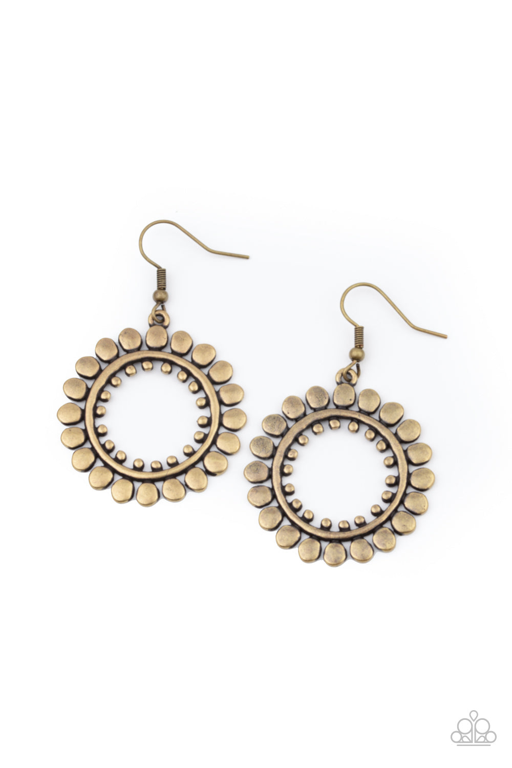 Radiating Radiance - brass - Paparazzi earrings