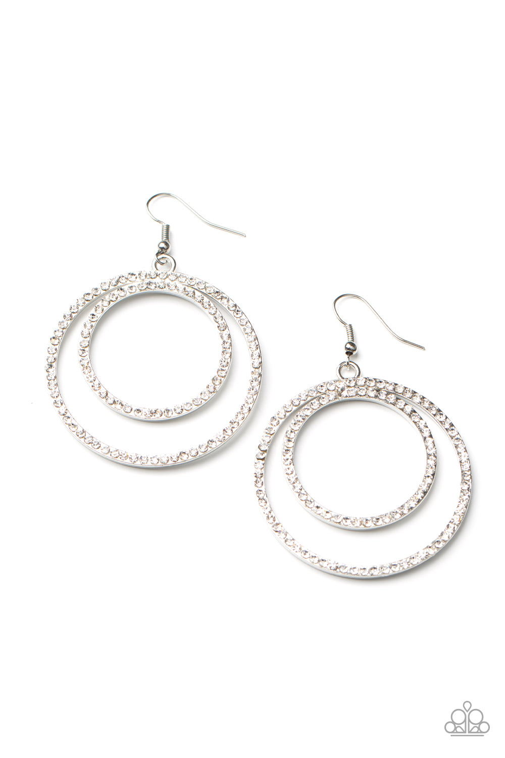 Radiating Refinement - white - Paparazzi earrings