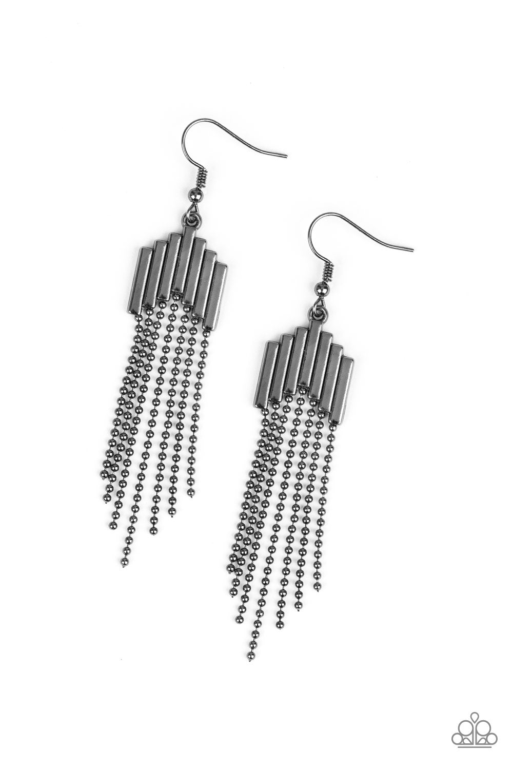 Radically Retro - black - Paparazzi earrings