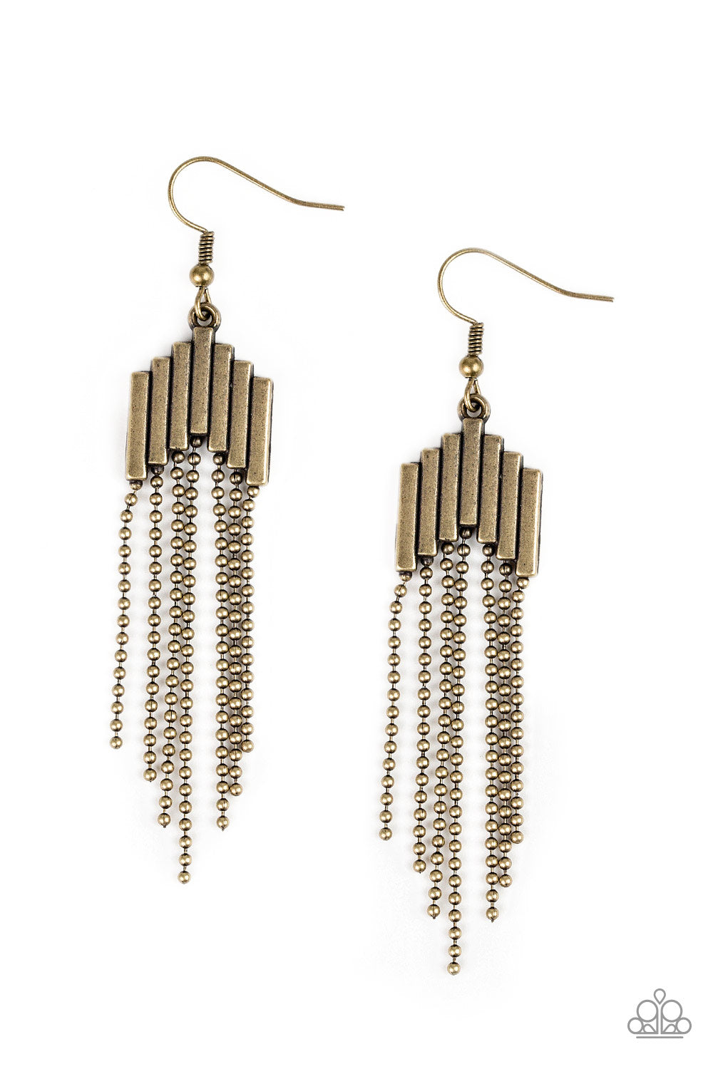 Radically Retro - brass - Paparazzi earrings