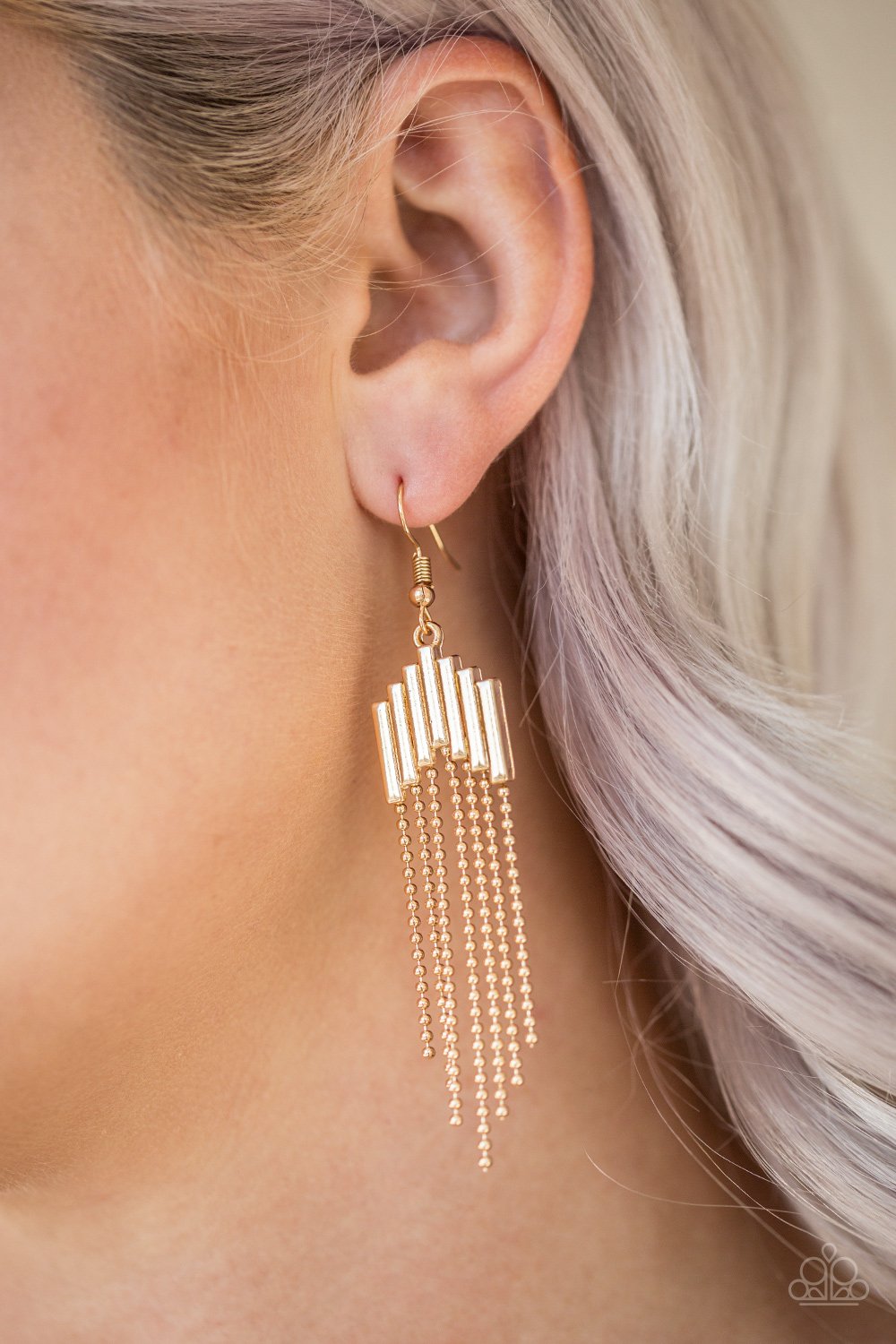 Radically Retro-gold-Paparazzi earrings