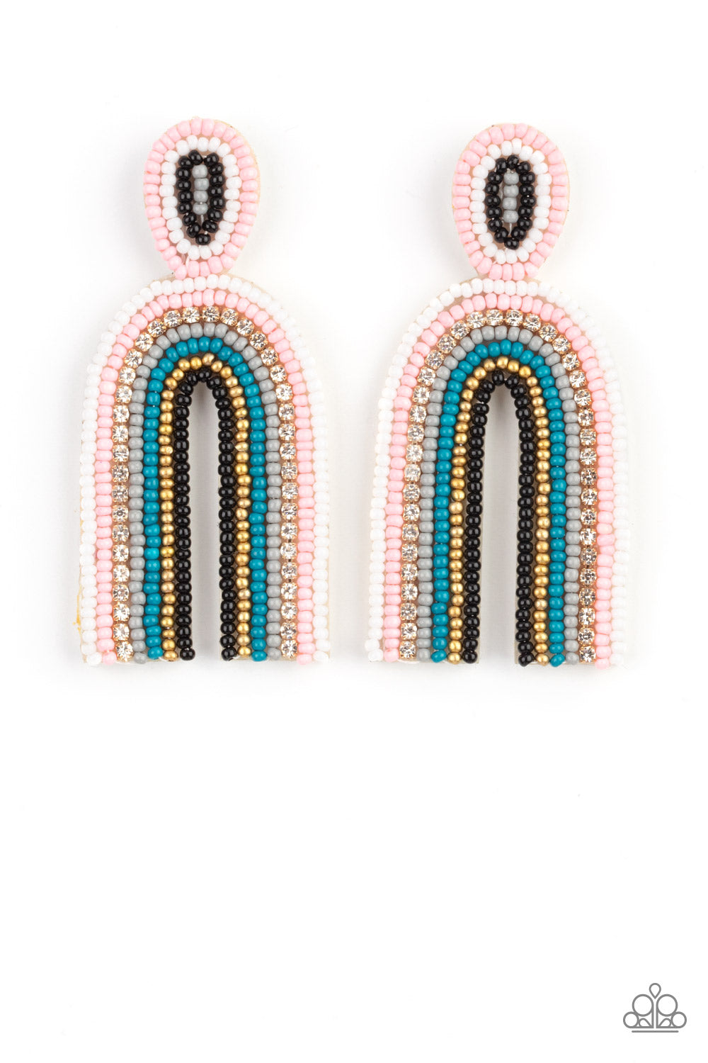 Rainbow Remedy - multi (grey) - Paparazzi earrings