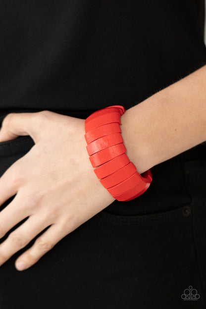 Raise The BARBADOS - red - Paparazzi bracelet