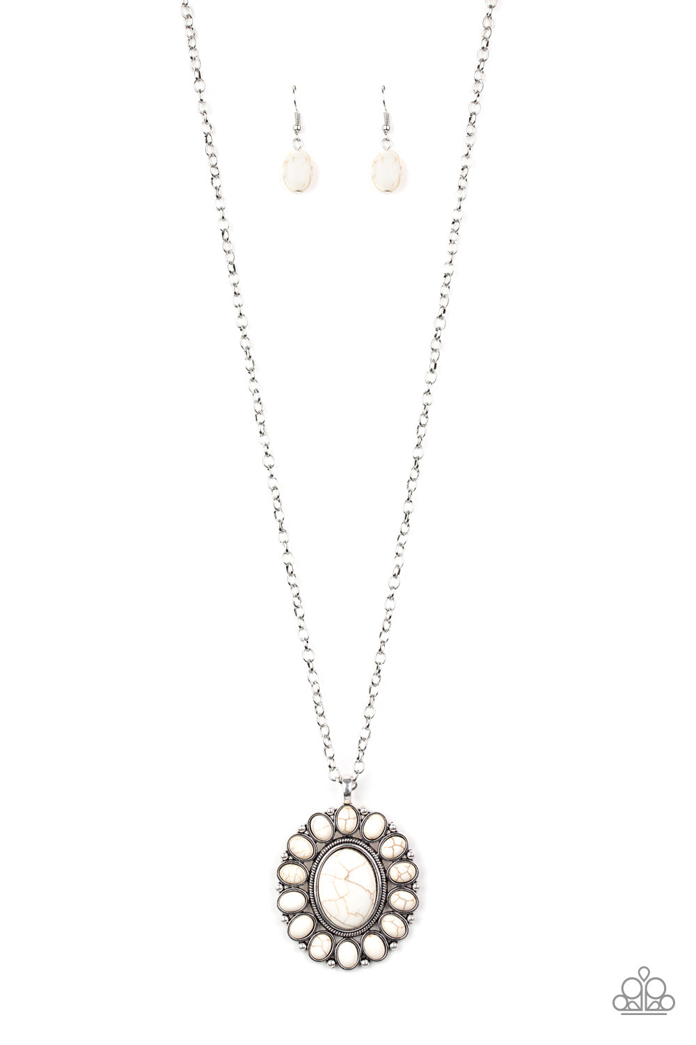 Rancho Roamer - white - Paparazzi necklace