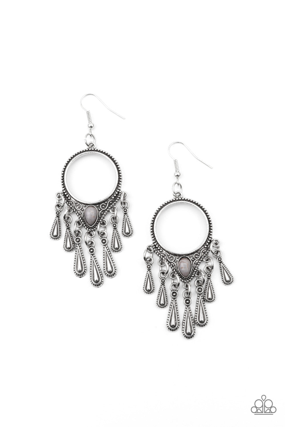 Ranger Rhythm - silver - Paparazzi earrings
