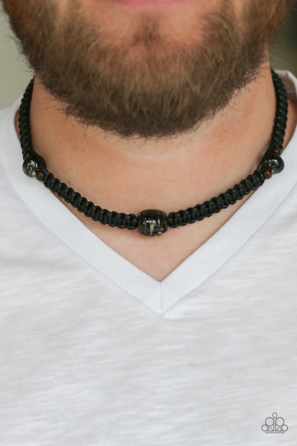 Rate of Climb-black-Paparazzi Men's necklace