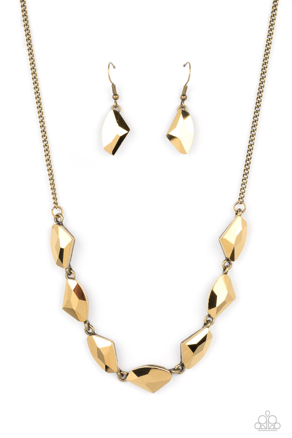 Raw Rapture - brass - Paparazzi necklace