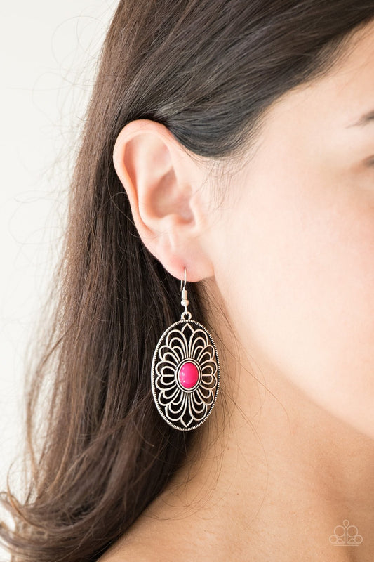 Really Whimsy-pink-Paparazzi earrings