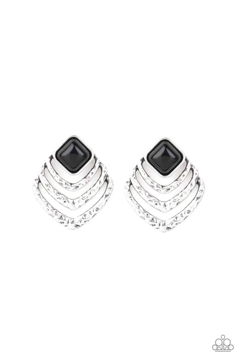 Rebel Ripple - black - Paparazzi earrings
