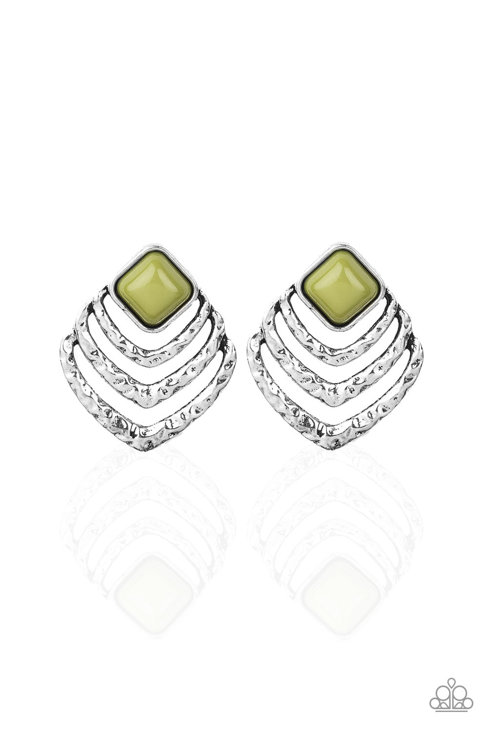 Rebel Ripple - green - Paparazzi earrings