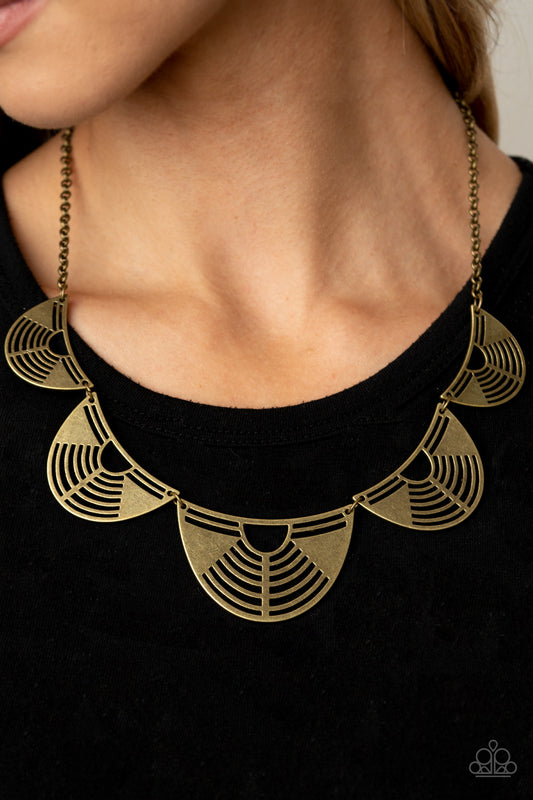 Record Breaking Radiance - brass - Paparazzi necklace