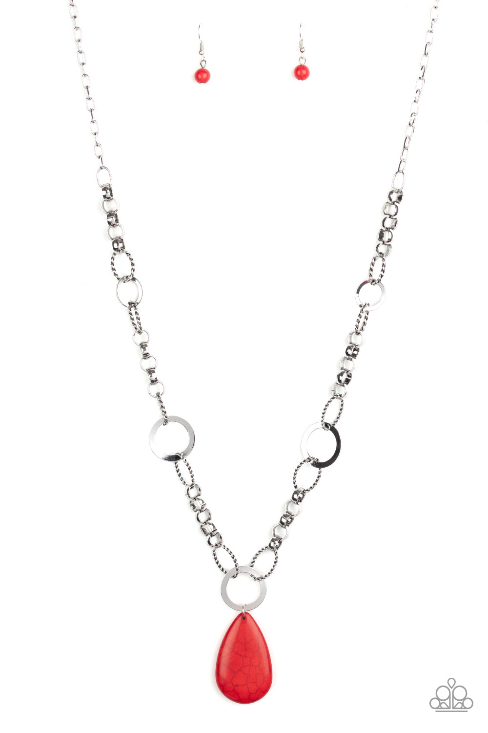 Recycled Refinement - red - Paparazzi necklace