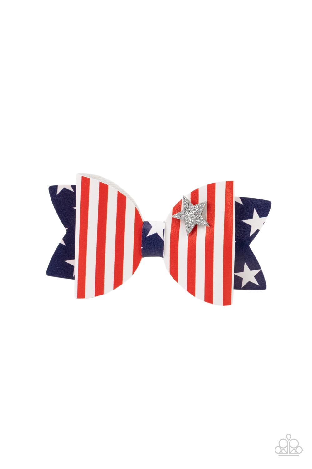 Red, White, and Bows - multi - Paparazzi hair clip