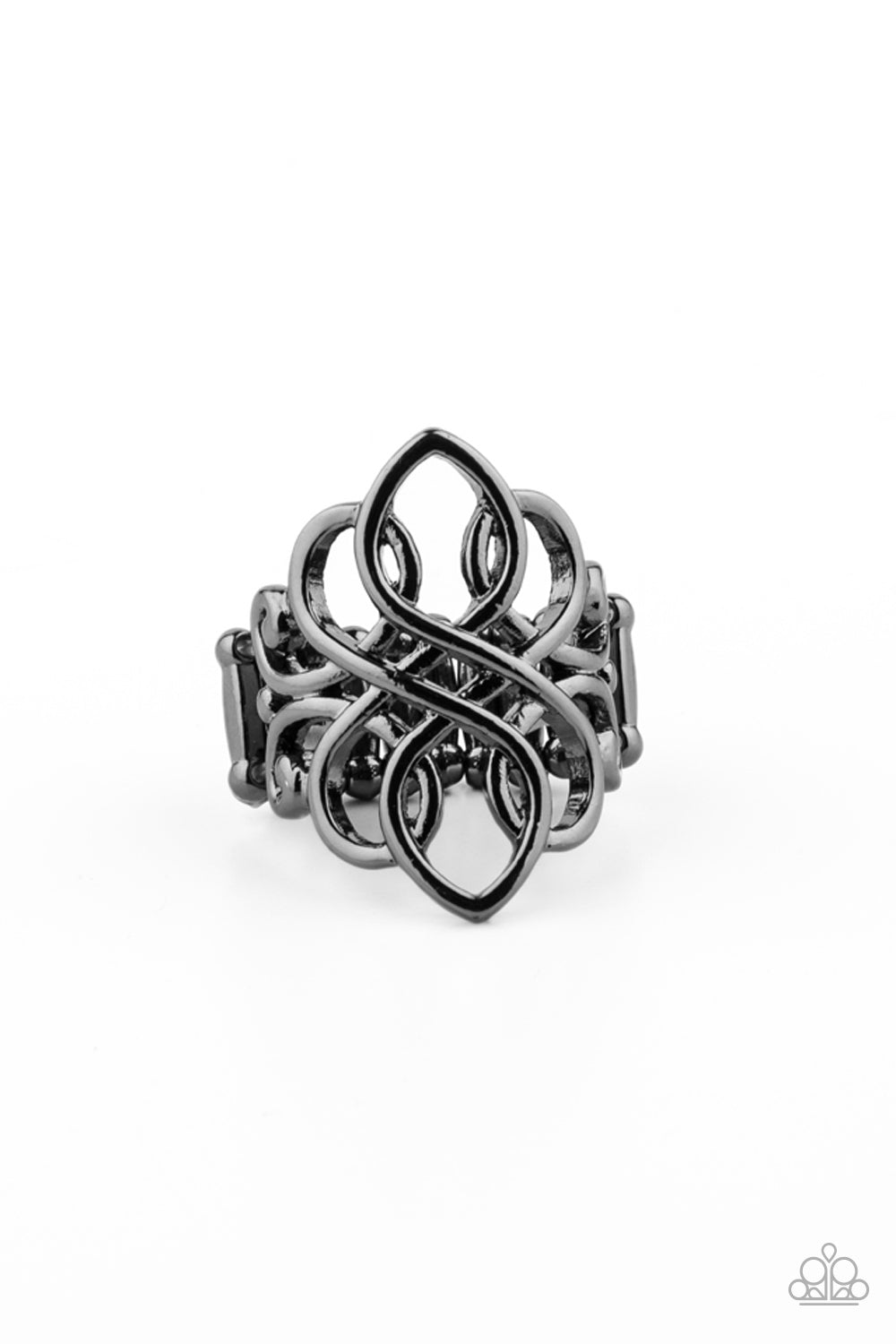 Regal Roundabout - black - Paparazzi ring