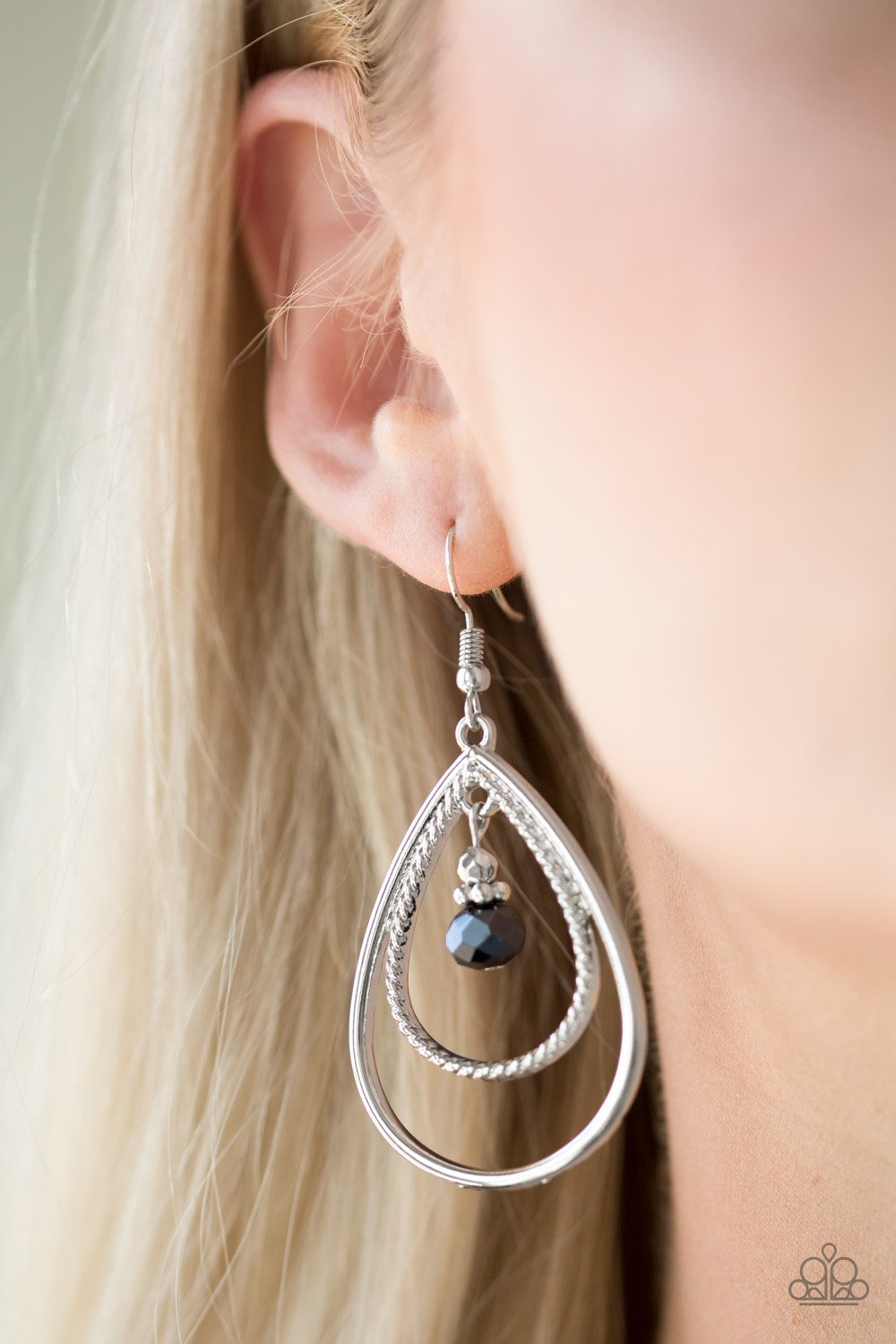 REIGN On My Parade-blue-Paparazzi earrings