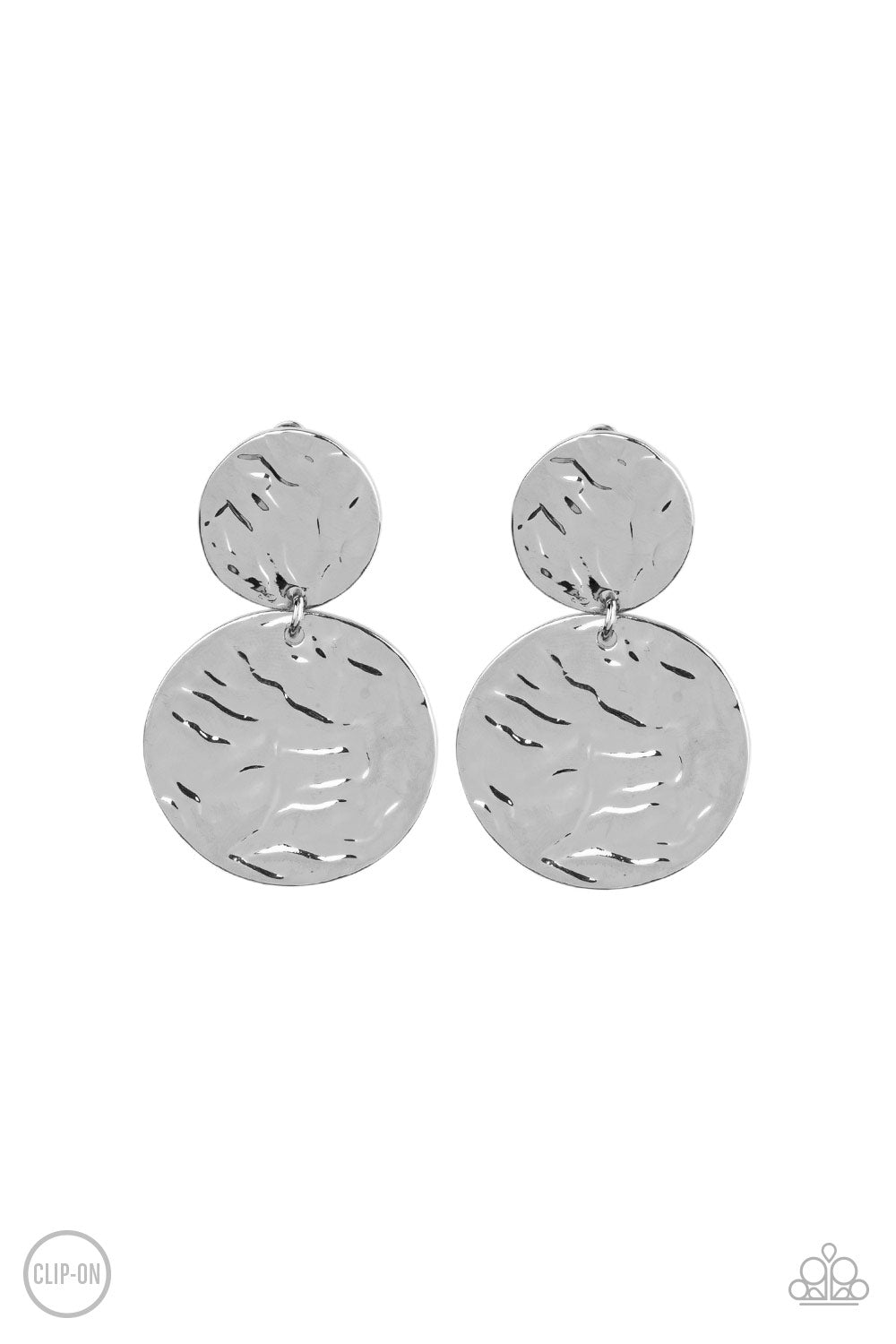 Relic Ripple - silver - Paparazzi CLIP ON earrings