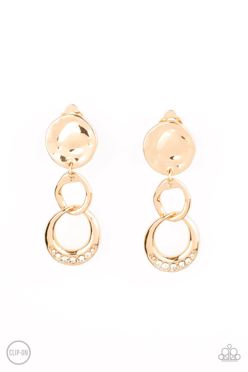 Reshaping Refinement - gold - Paparazzi CLIP ON earrings