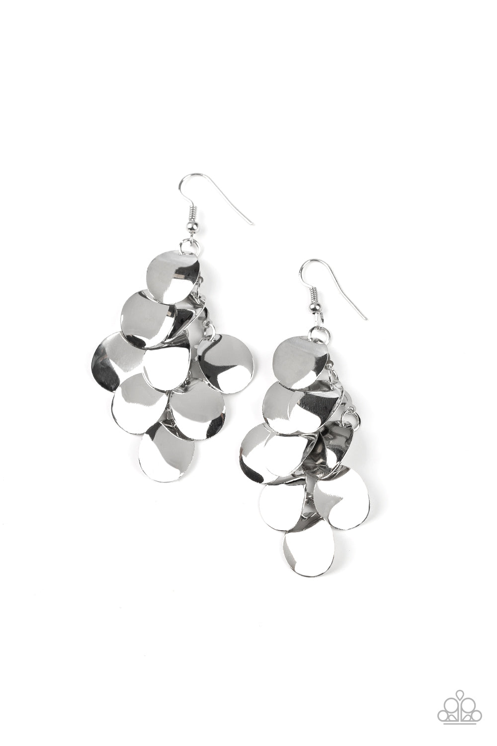 Resplendent Reflection - silver - Paparazzi earrings
