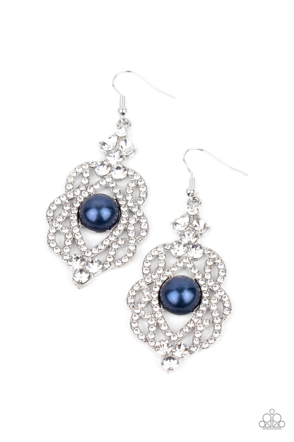 Rhinestone Renaissance - blue - Paparazzi earrings