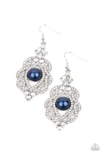 Rhinestone Renaissance - blue - Paparazzi earrings