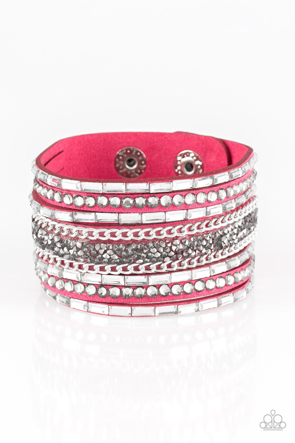 Rhinestone Rumble - pink - Paparazzi bracelet