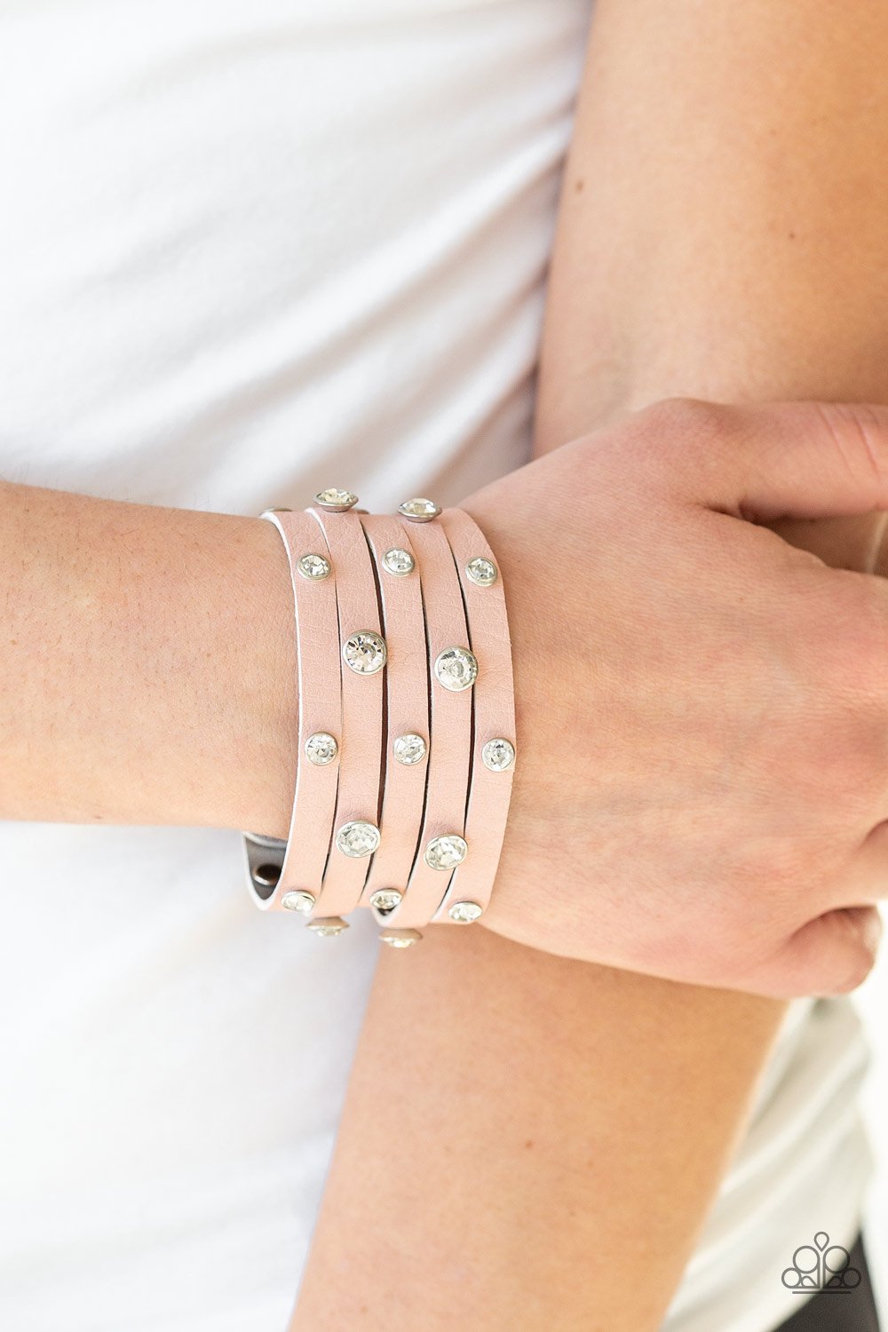 Rhinestone Reputation-pink-Paparazzi bracelet