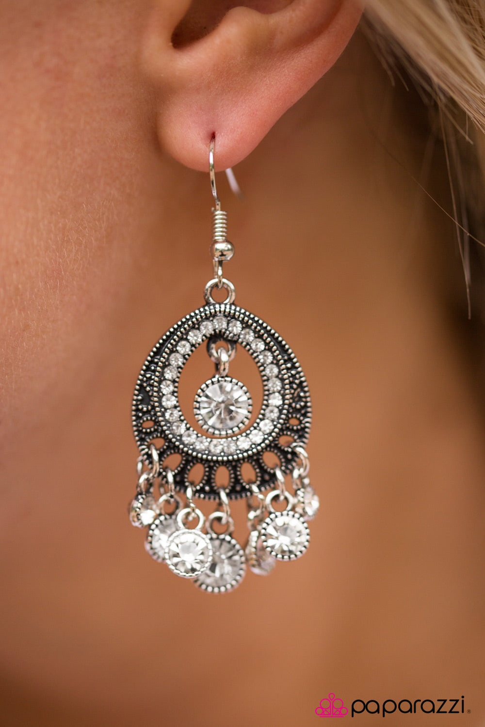 Richly Radiant - White - Paparazzi earrings