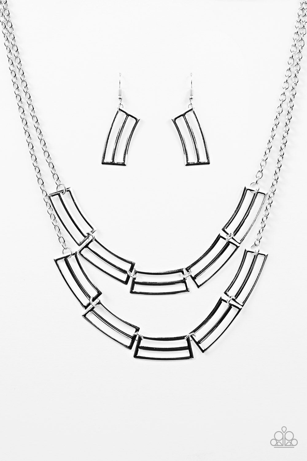 Right On Track - Silver - Paparazzi necklace