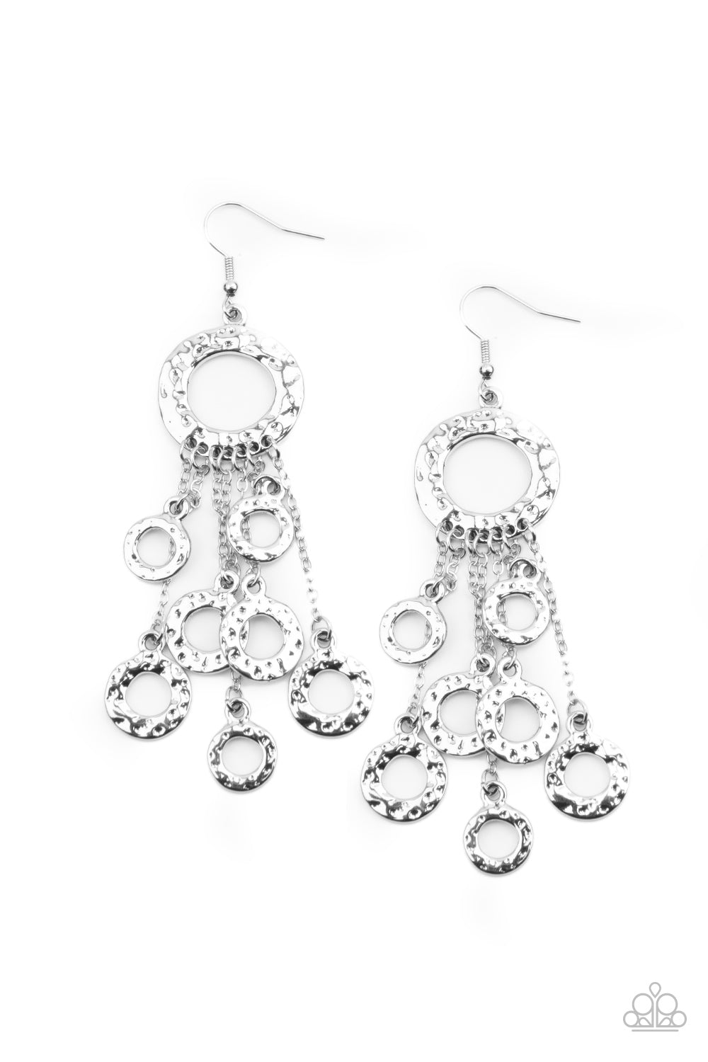Right Under Your NOISE - silver - Paparazzi earrings